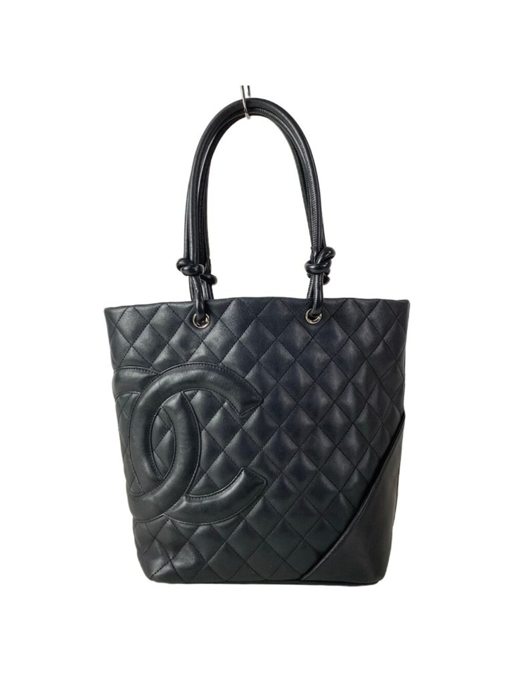 Chanel Tote Bag Cambon Line Medium Black Leather